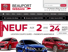 Tablet Screenshot of beauportnissan.com